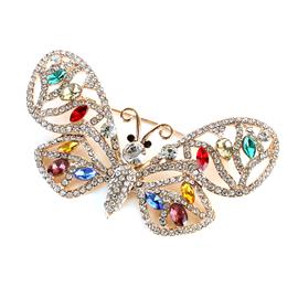 Rhinestone Butterfly Brooch