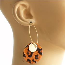 Metal Leopard Print Earring