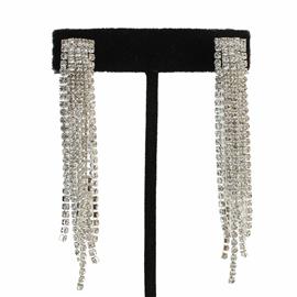 Rhinestone Clip-On Evening Earring