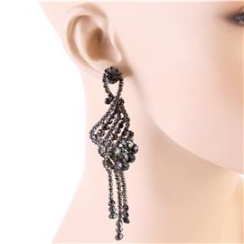 Crystal Chandelier Swirl Long Earring