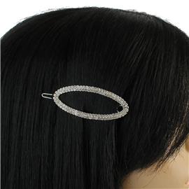 Rhinestone Oval Hair Pin