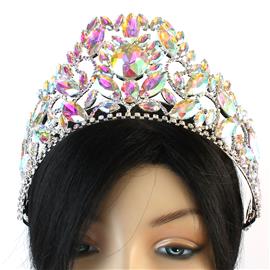 Crystal Round-Leaves Crown Tiara