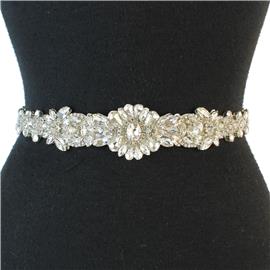 Crystal Stones Flower Belt