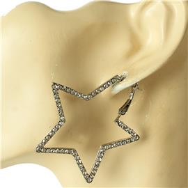 Crystal Star Hoop Earring