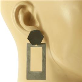 Stainless Steel Rectangle Earring