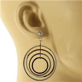 Stainless Steel Multi Round Earring