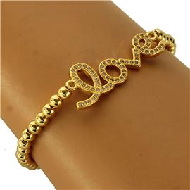 Stainless Steel Beads Love Bracelet