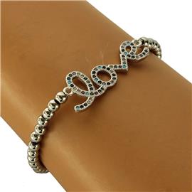Stainless Steel Beads Love Bracelet