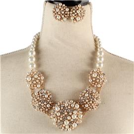 Pearl Round Necklace Set