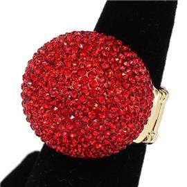 Crystal Pave Ball Ring