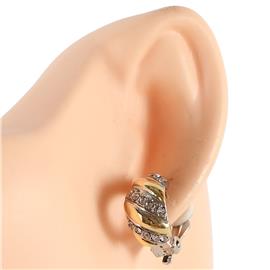 Rhodium CZ Clip-On Earring