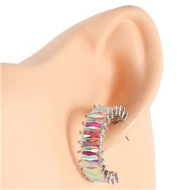 Cubic Zirconia Hoop Earring