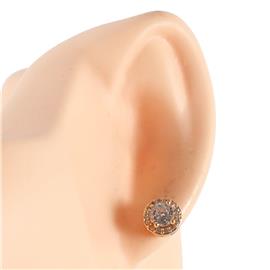 Cubic Zirconia Round Stud Earring