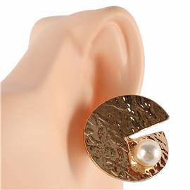 Metal Pearl Clip-On Earring