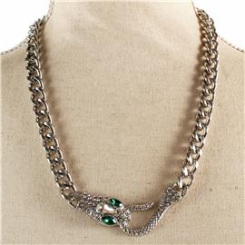 Metal Chain Snake Necklace