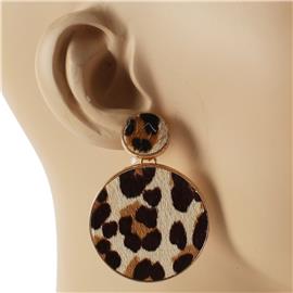 Round Animal Print Earring