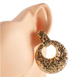 Metal Hammered Clip-On Earring