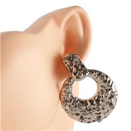 Metal Hammered Clip-On Earring
