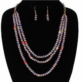 Fashion Bead Multilayereds Necklace Set