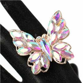 Fashion Crystal Butterfly  Ring