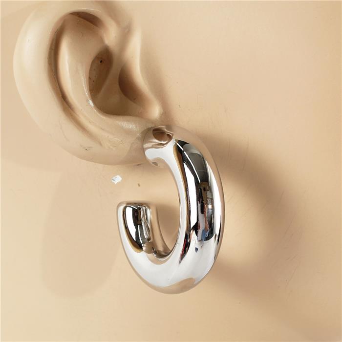40 MM Metal Thick Hoop Earring
