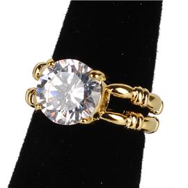 CZ Split Diamond Ring Size 9