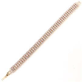 Cubic Zirconia 3 Lines Bracelet