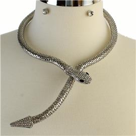 Snake Chain Choker Necklace Set