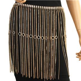 Multi-Chain Stones Skirt