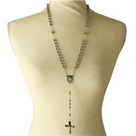 Stainless Steel Beads Rosary Necklace
