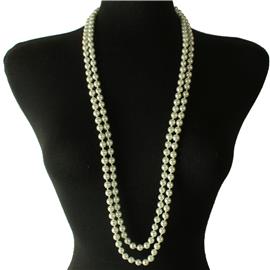 ""8mm"  Pearl Long Necklace"