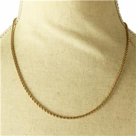 ""18" Stainless Steel Twisted Chain Necklace "