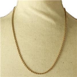 ""22" Stainless Steel Twisted Chain Necklace "