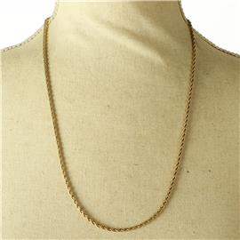 ""24"  Stainless Steel Twisted Chain Necklace "