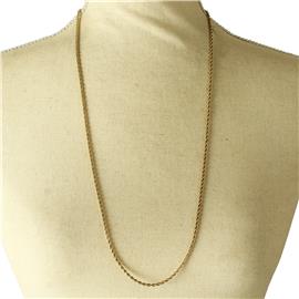 ""30" Stainless Steel Twisted Chain Necklace "