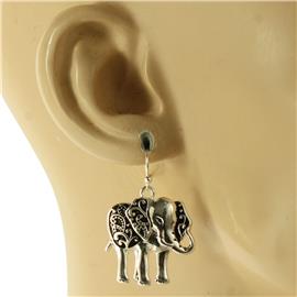 Metal Dangling Elephant Earring
