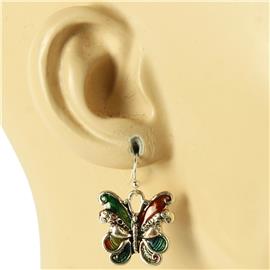 Metal Ennamel Butterfly Earring