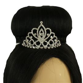 Rhinestones Leaves Mini Crown Hair Comb