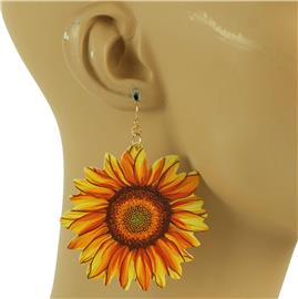 Fashion Long Sunflower Earring