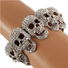 Fashion Crystal Skull Stretch Bracelet