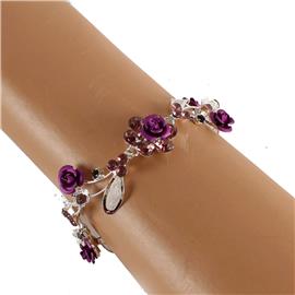 Rhinestones Flower Bracelet