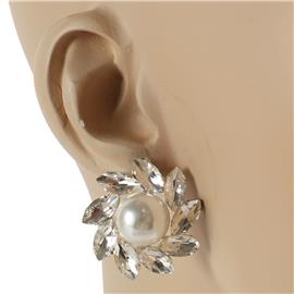 Crystal Pearl Flower Earring