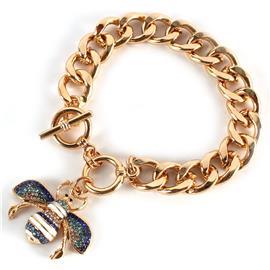 Metal Charm Bee Bracelet