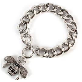 Metal Charm Bee Bracelet