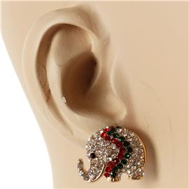 Crystal Elephant Stud Earring