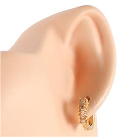 Cubic Zirconia Huggie Hoop Earring