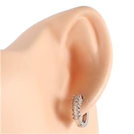 Cubic Zirconia Huggie Hoop Earring