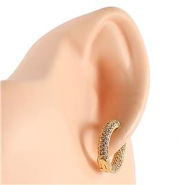 CZ Huggie Hoop Earring