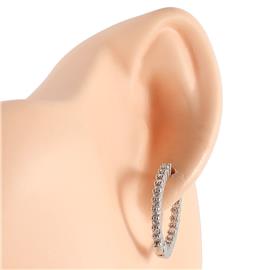 CZ Huggie Hoop Earring