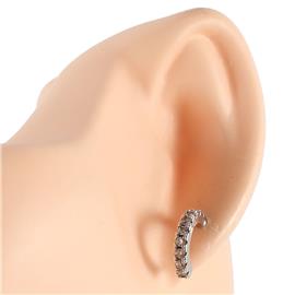 Cubic Zirconia Half Hoop Earring